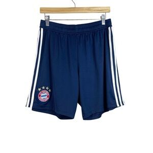 Adidas Bayern Munchen Munich Boys Shorts Navy Size L Athletic